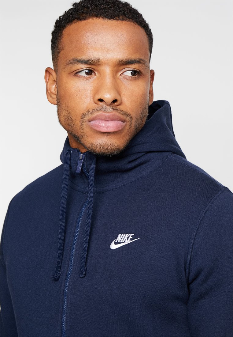 nike white zipper hoodie