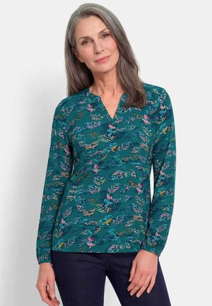 GOLDNER, JERSEYBLUSE - Longsleeve - petrol patterned