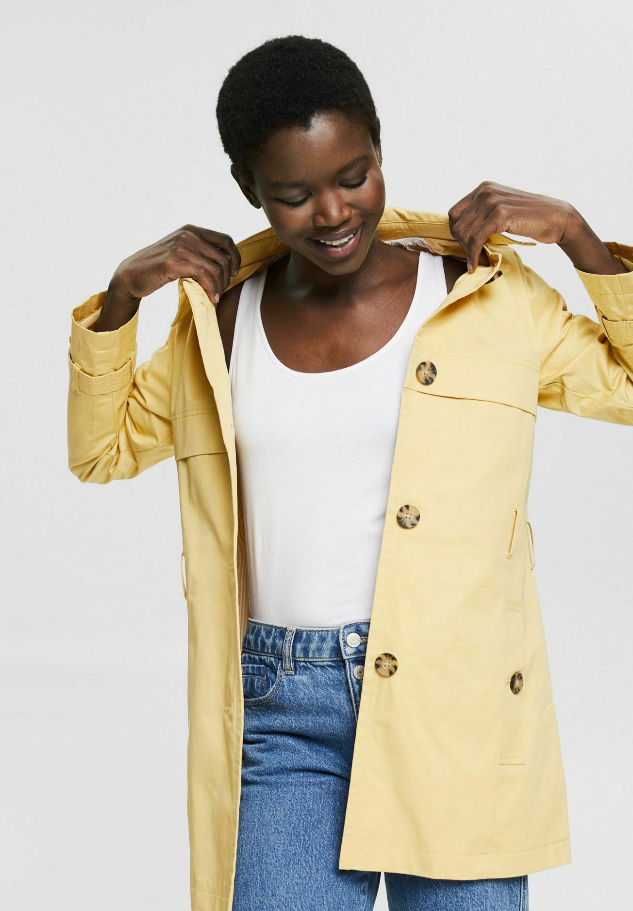 Esprit KURZER - Trenchcoat - dusty 
