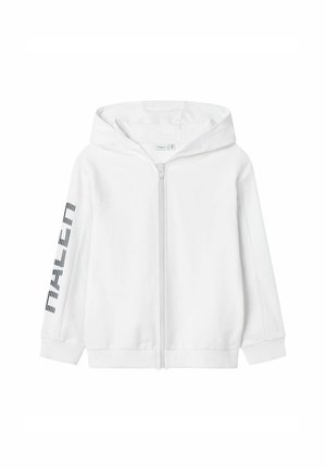 REGULAR FIT - Tröja med dragkedja - bright white