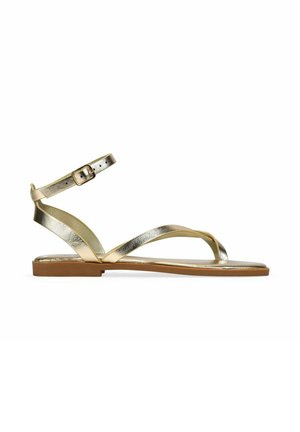Bosanova, SANDALIAS DE DEDO NEGRAS CON PULSERA Y HEBILLA - Sandalias - gold-coloured