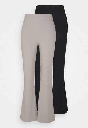 FLARE 2 PACK - Trousers - black/grey