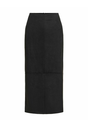 VILA, MIDI SKIRT VINANCY HIGH WAIST - Jupe crayon - black