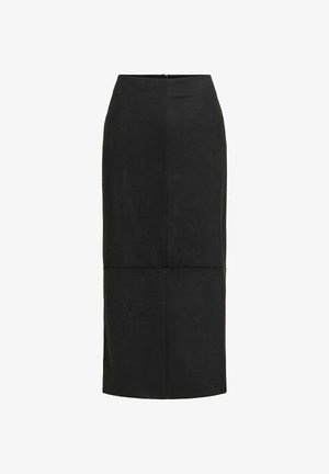 VILA, MIDI SKIRT VINANCY HIGH WAIST - Jupe crayon - black