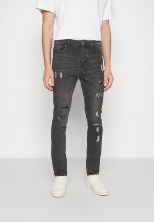 Brave Soul CAPSERDIST - Slim fit jeans - charcoal wash