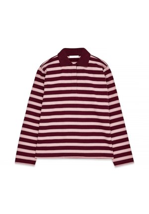 Polo majica - burgundy pink stripe