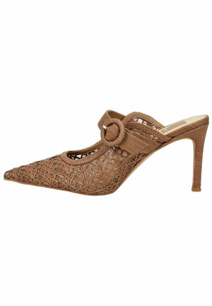 Pantolette hoch - mid brown