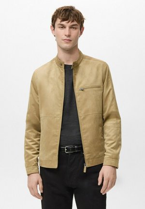 Chaqueta de cuero sintético - beżowy