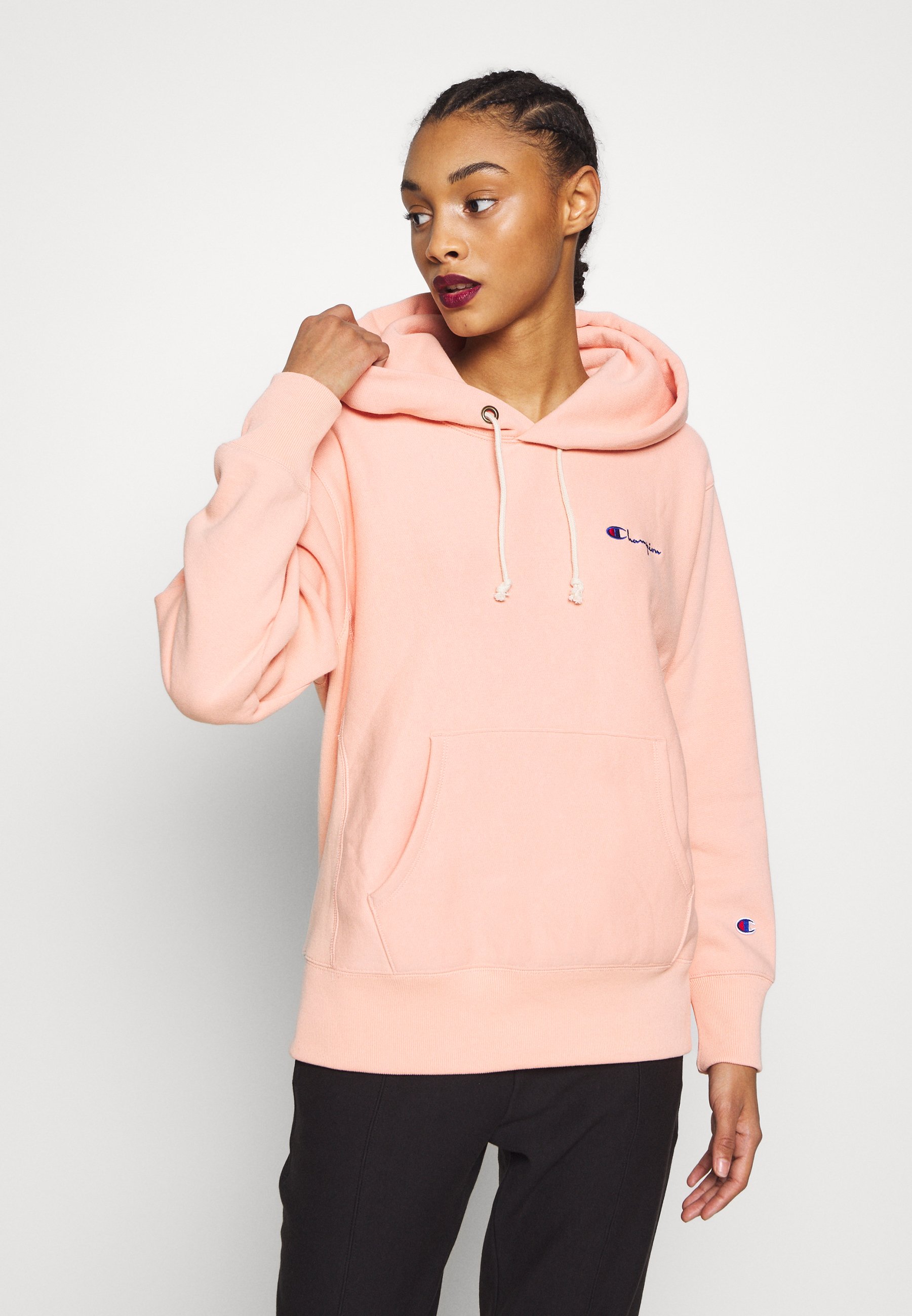 salmon pink champion hoodie