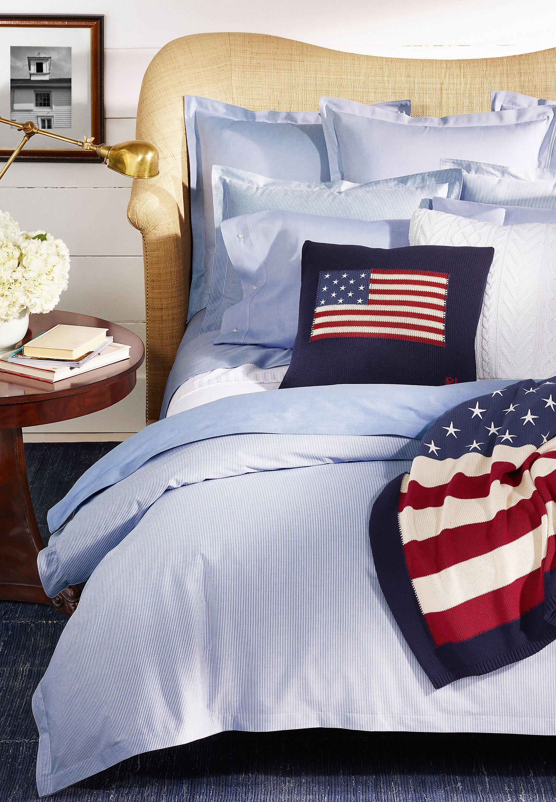 Ralph Lauren RL FLAG COTTON THROW BLANKET - Throw - navy/black