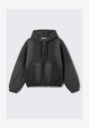 Weekday HOODIE JACKET CHAPMAN - Giubbotto Bomber - black wash