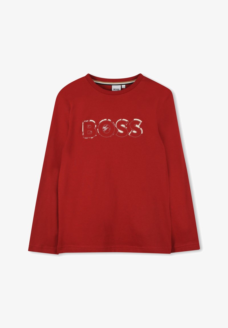 BOSS Kidswear JUNIOR LONG SLEEVE - Tops ar garām piedurknēm - dark red