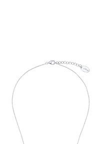 Collana in argento con un design delicato e a catena. Dotata di un gancio a moschettone e di una catena regolabile con un'etichetta di marca.