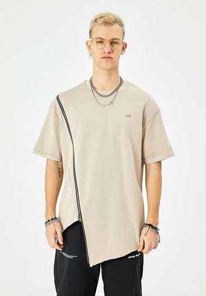 Print T-shirt - beige