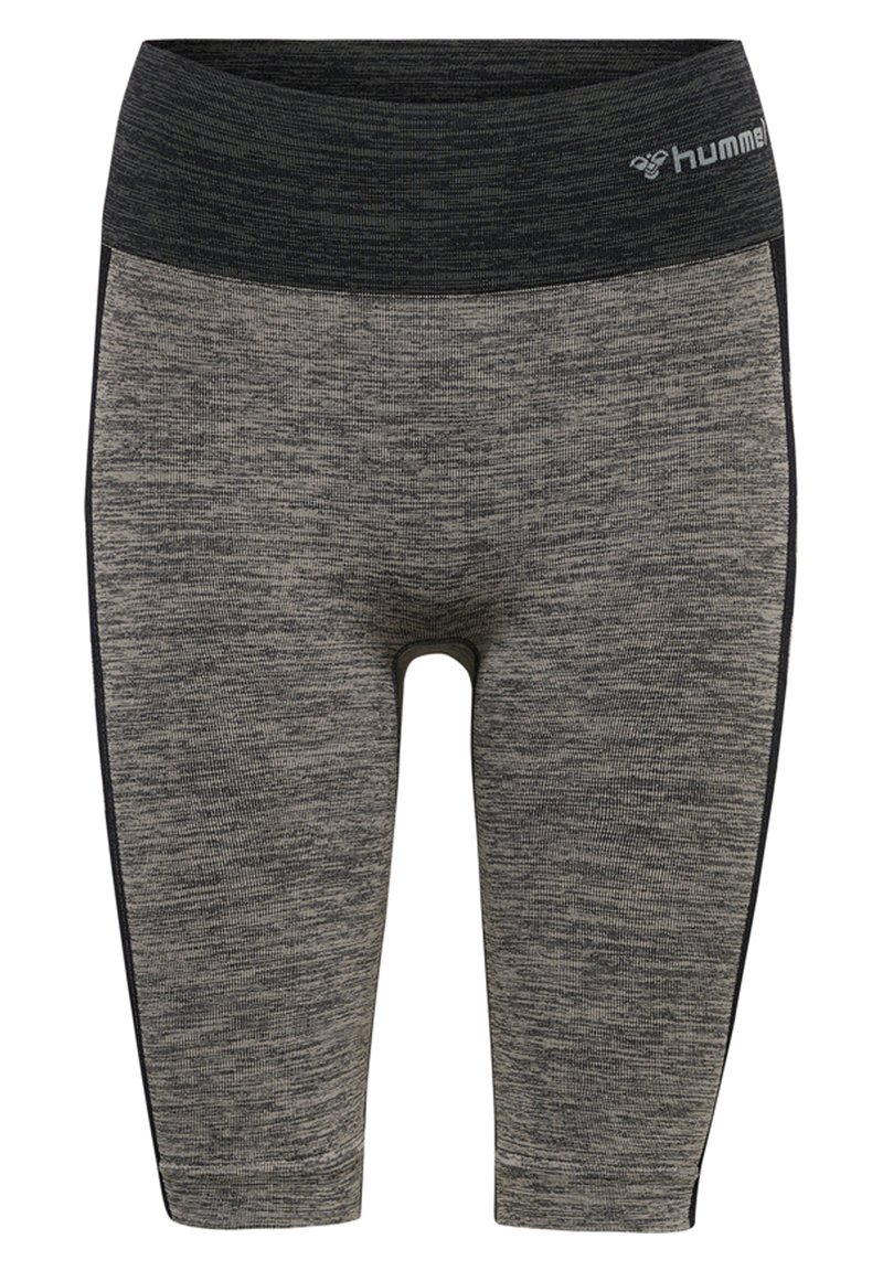 Damen Sportbekleidung | Hummel HMLCLEA Tights chateau gray/black melange/grau - DQ07861 Damen Sportbekleidung | Hummel HMLCLEA Tights chateau gray/black melange/grau - DQ07861