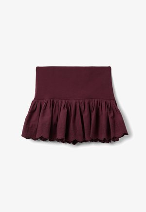 B.ANGEL, SKIRT WITH EMBROIDERED RUFFLE - A-lijn rok - wine purple