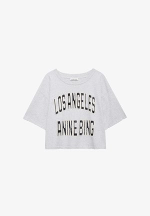 ANINE BING, ANINE BING JOHNNY CROPPED TEE - T-shirt con stampa - grey