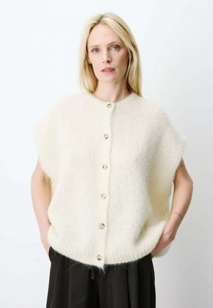 Grace & Mila, CARDIGAN LOOSE SANS MANCHES COL ROND VANILLE ADDISON - Gilet - vanille