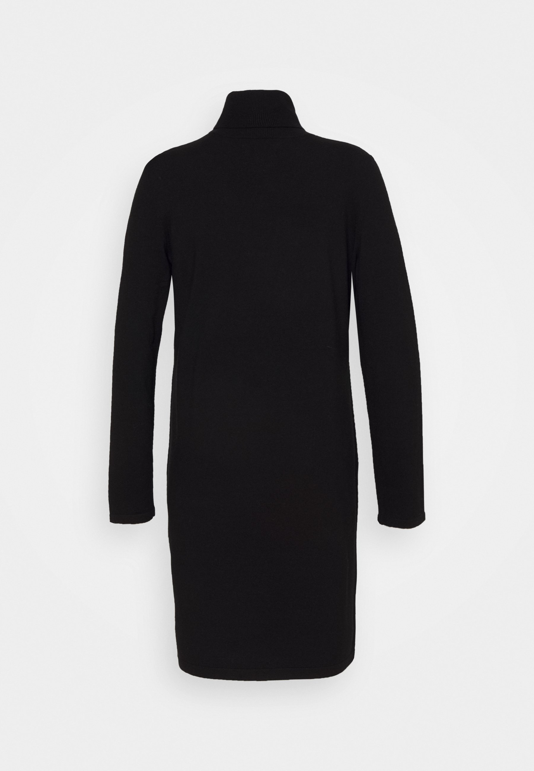 white polo neck jumper dress