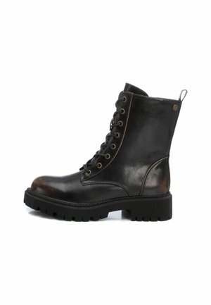 Stivaletti con plateau - bronze