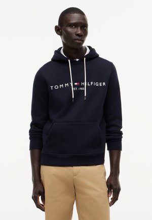 Tommy Hilfiger CORE LOGO - Φούτερ με κουκούλα - blue