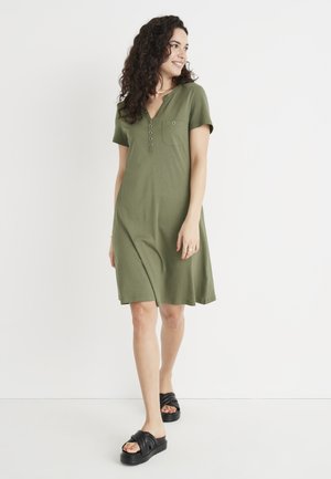 Jerseykleid - khaki green