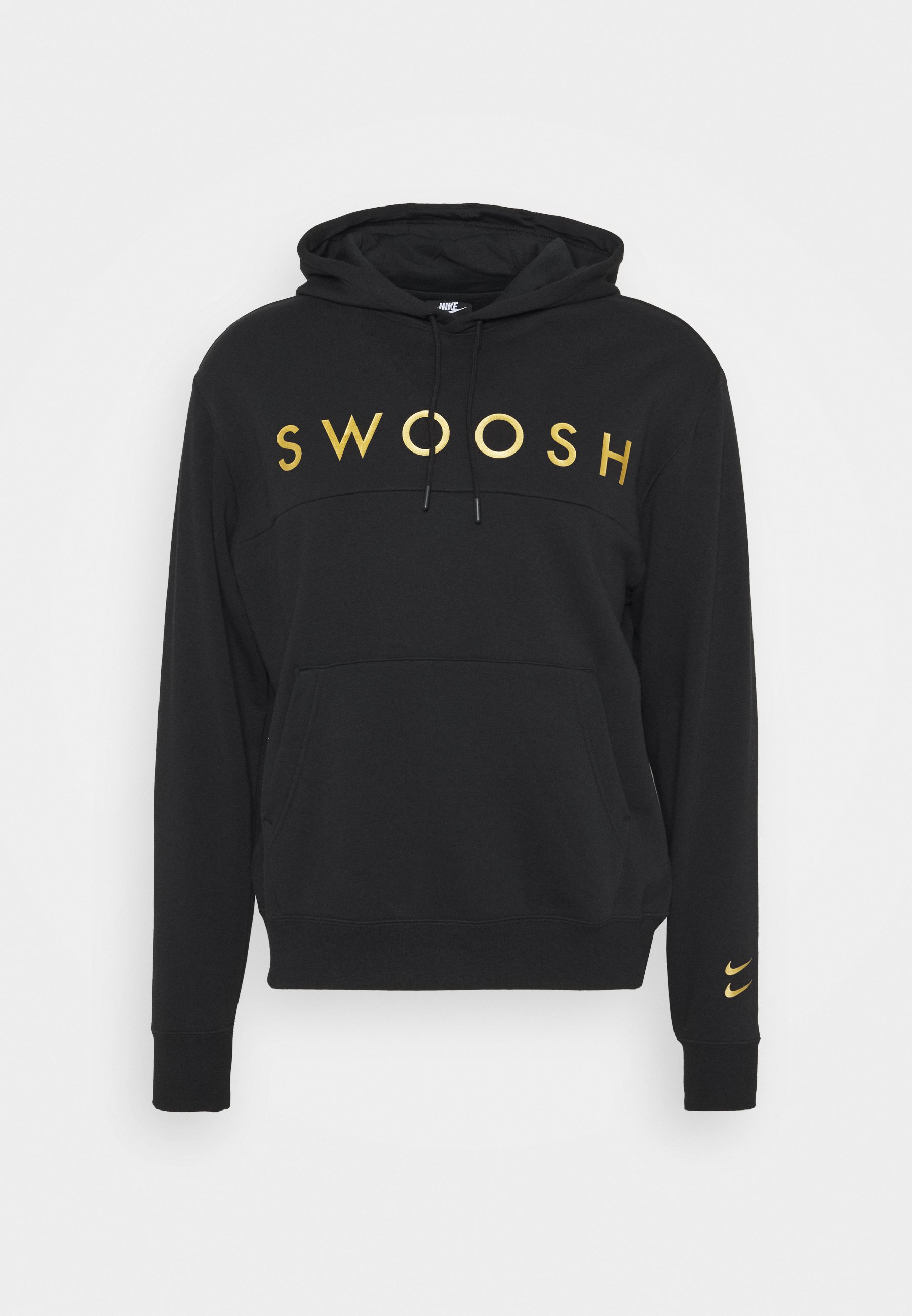 nike hoodie black gold
