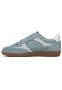 Unselected, coastal blue suede