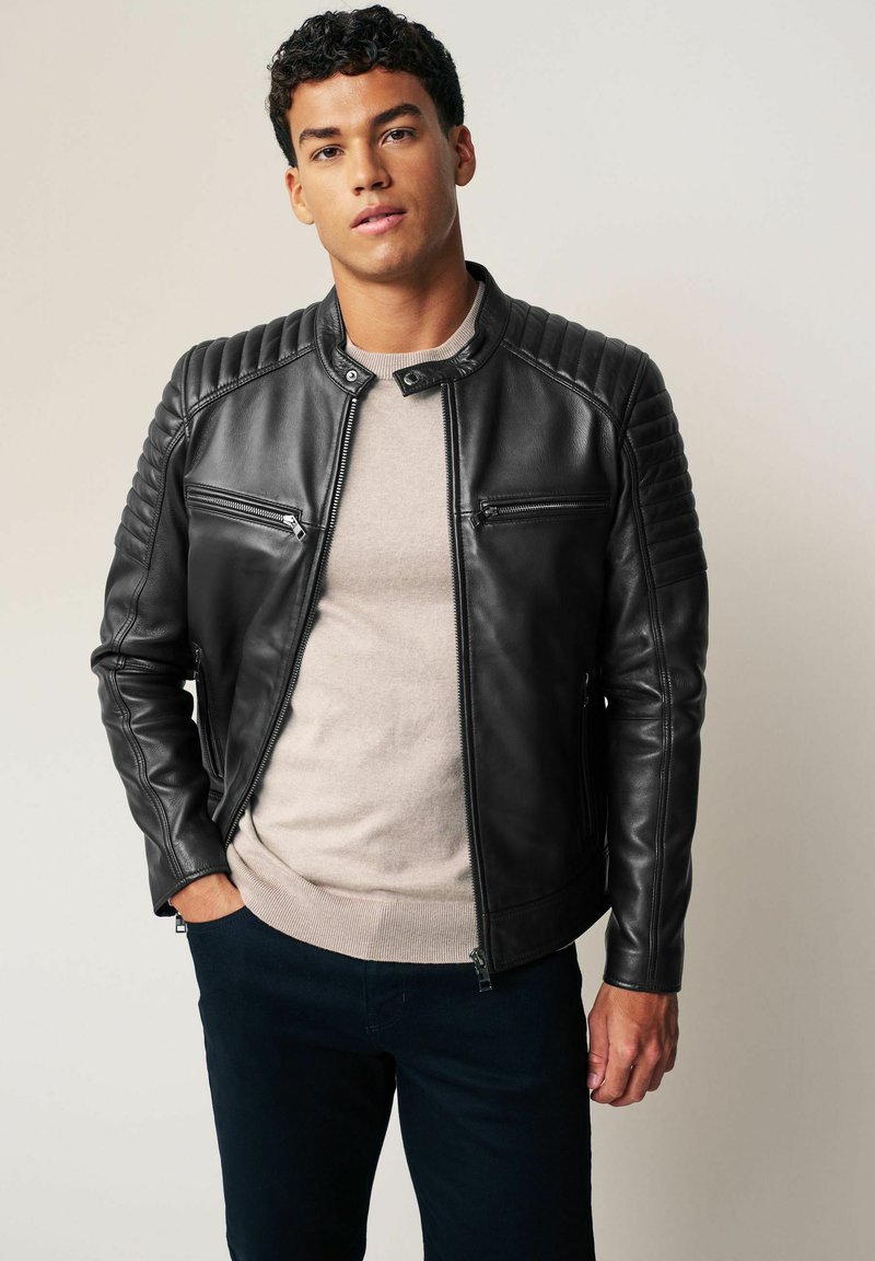 Next QUILTED RACER - Lederjacke - black