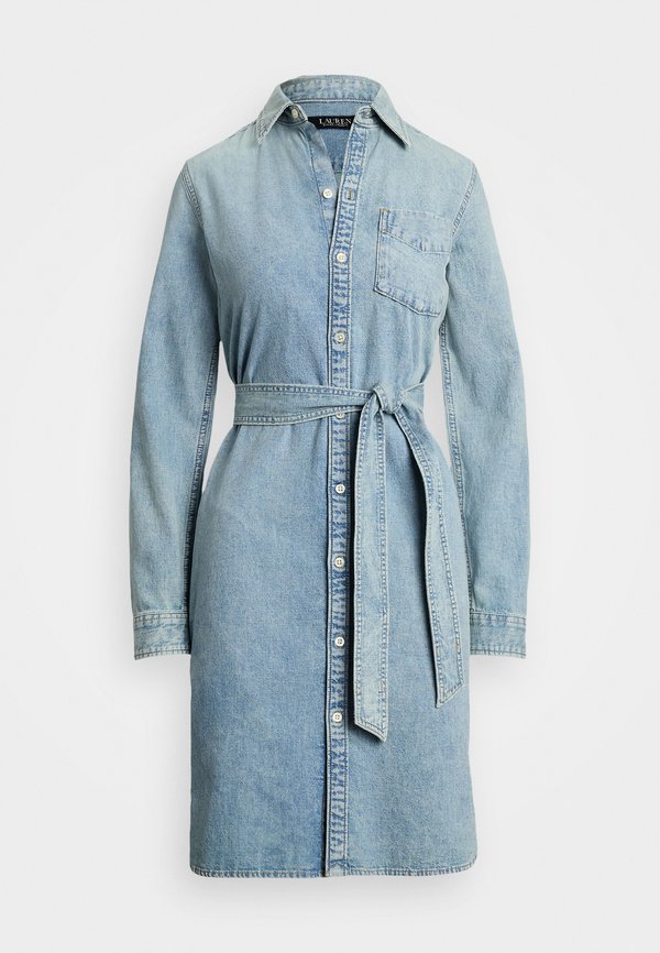 Belted Denim Shirtdress - Denim dress - alicia wash4
