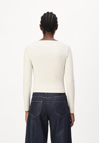 Tommy Jeans MELANGE HENLEY  - Topper langermet - ancient white melange