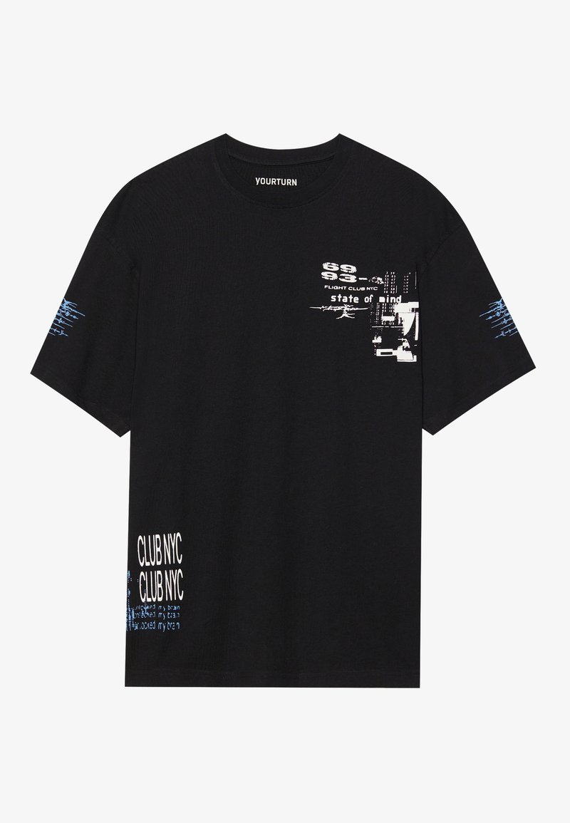 YOURTURN T-shirt print zwart YOURTURN T-shirt print zwart