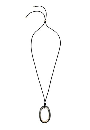 WITH OVAL PENDANT - Collana - black