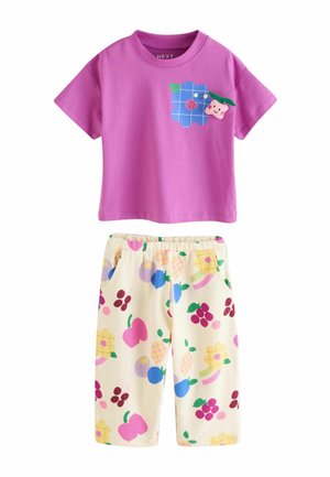 SHORT SLEEVE JOGGERS BARREL SET - Pantalones - purple