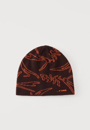 ARKK Copenhagen, LIQUID UNISEX - Плетена шапка - chocolate/orange