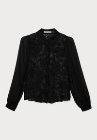 Button-down blouse - gardenia black