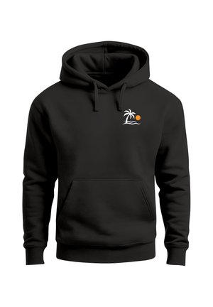 Neverless, HOODIE HERREN PRINT - LOGO DESIGN PALME - AUFDRUCK - Kapuzenpullover - schwarz