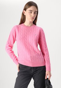 GANT CABLE C-NECK - Trui - candy pink