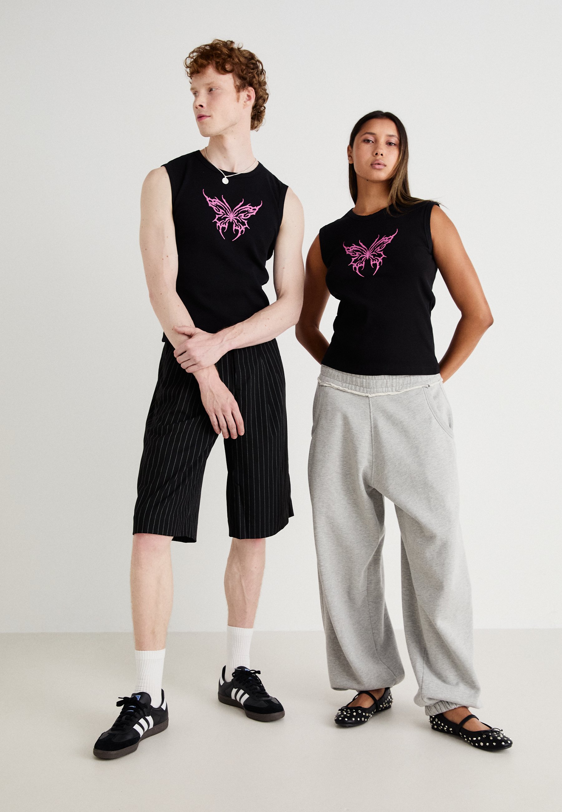Jaded London TATTOO VEST UNISEX - Top - black - Zalando.co.uk