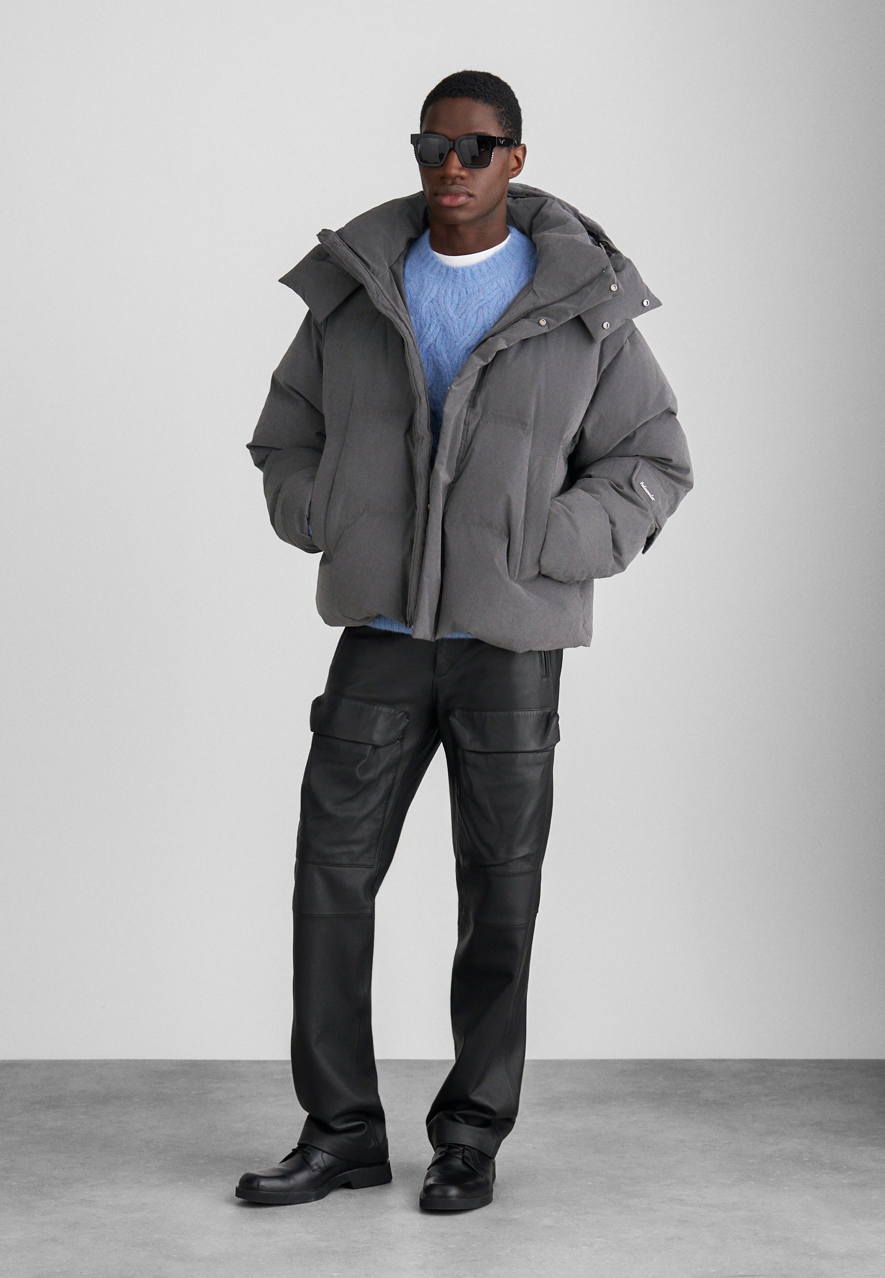 Over Shoulder Jacket charcoal grayサイズ38 Holzweiler NARVIK BRUSHED JACKET - Down jacket - grey - Zalando