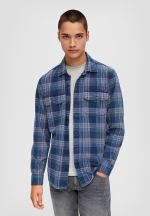 QS, REGULAR - Hemd - himmelblau