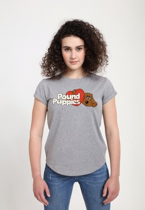 Henry Tiger POUND PUPPIES VINTAGE LOGO - T-shirts print - melange grey
