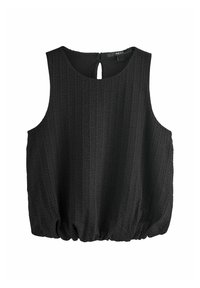 REGULAR FIT SLEEVELESS BUBBLE HEM  - Pluus - black