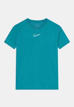 UNISEX - Print T-shirt - aquamarine/white