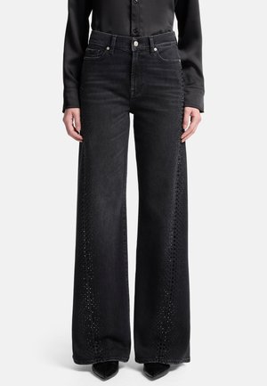 WIDE LEG FIT TWISTED LOTTA - Wide leg - black