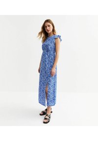 New Look - FLORAL PRINT SLIT HEM MIDI DRESS - Day dress - blue pattern Thumbnail Image 1