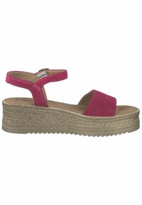 s.Oliver Sandalen met plateauzool - fuchsia