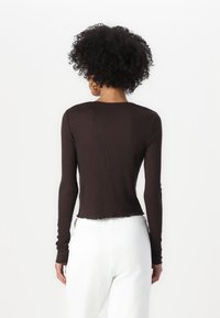 Samsøe Samsøe SONNET CARDIGAN - Casaco de malha - chocolate torte