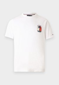 PALM TREE LABEL TEE - Tricou cu imprimeu - white