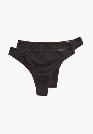 DAMEN STRING 2ER PACK - Thong - black